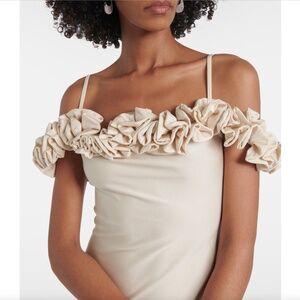 Coperni Macademia Ruffle Off-The-Shoulders Evening GOWN / Dress Sz M NWT